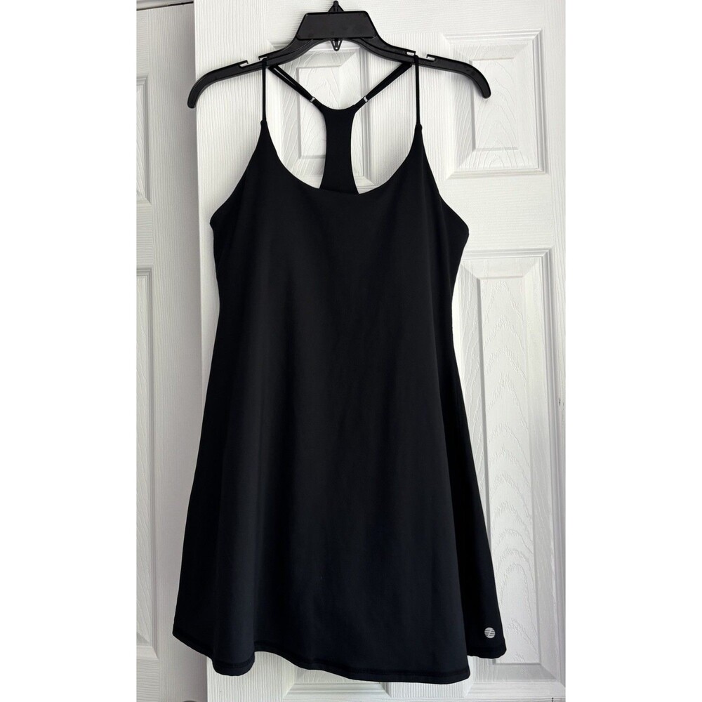 Z By Zella Black Athletic Dress Built-in Bra and Shorts Size M EUC